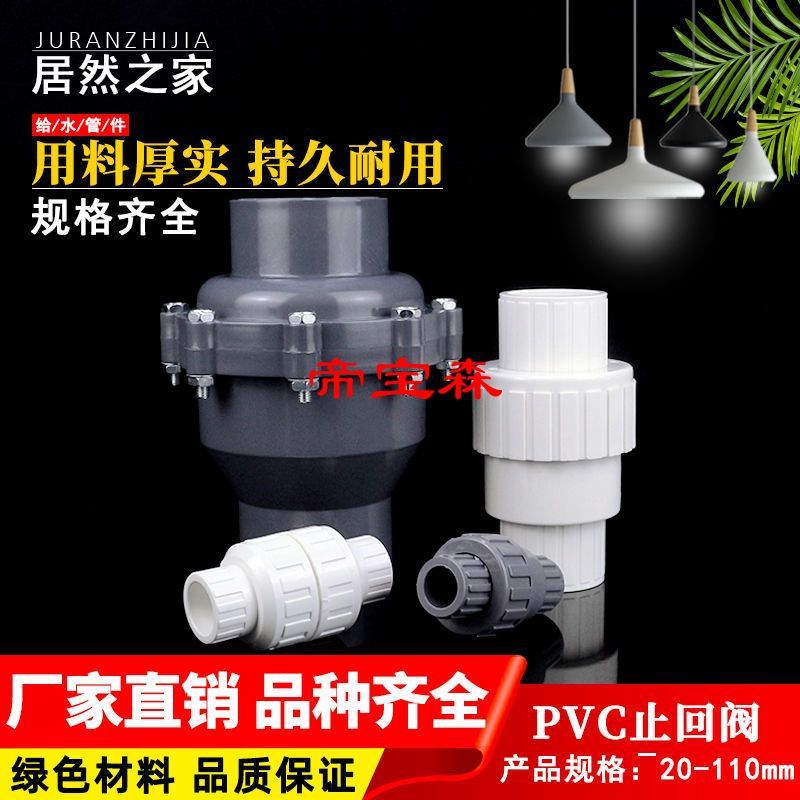 PVC Water pipe check valve Check valve 20 25 32 40 50 63 75 90 110 Valve fittings Globe valve
