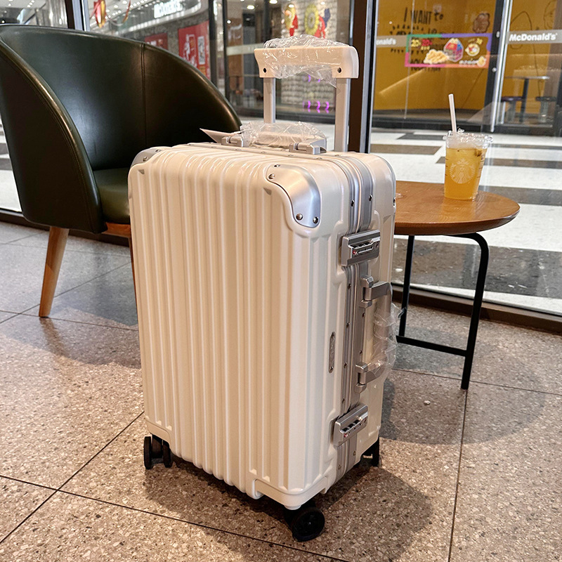 Export Japanese Aluminum Frame Small 20inch Carry-On Suitcase Foreign Trade 24-Inch Spinner 28-Inch Travel Suitcase Combination Lock Luggage Trolley Case