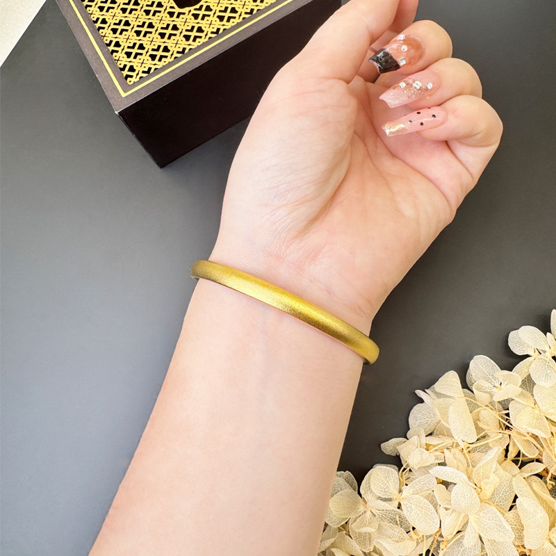 Nuevos productos de Vietnam Shajin Guochao antiguo brazalete de esmerilado no se desvanecerá retro alta sensación de joyería versátil