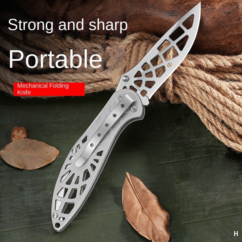 Cuchillo plegable mecánico de mago transfronterizo Amazon cuchillo de frutas al aire libre plegable cuchillo de supervivencia portátil defensa
