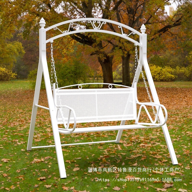 Courtyard double swing, wrought iron rocking chair for home use, balcony leisure chair, European-style rocking chair, indoor children's swing