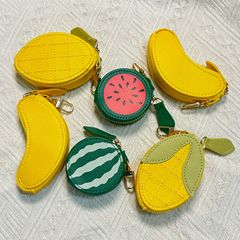 现货temu热销水果形状零钱包小物件airtag收纳袋包包挂件首饰小包