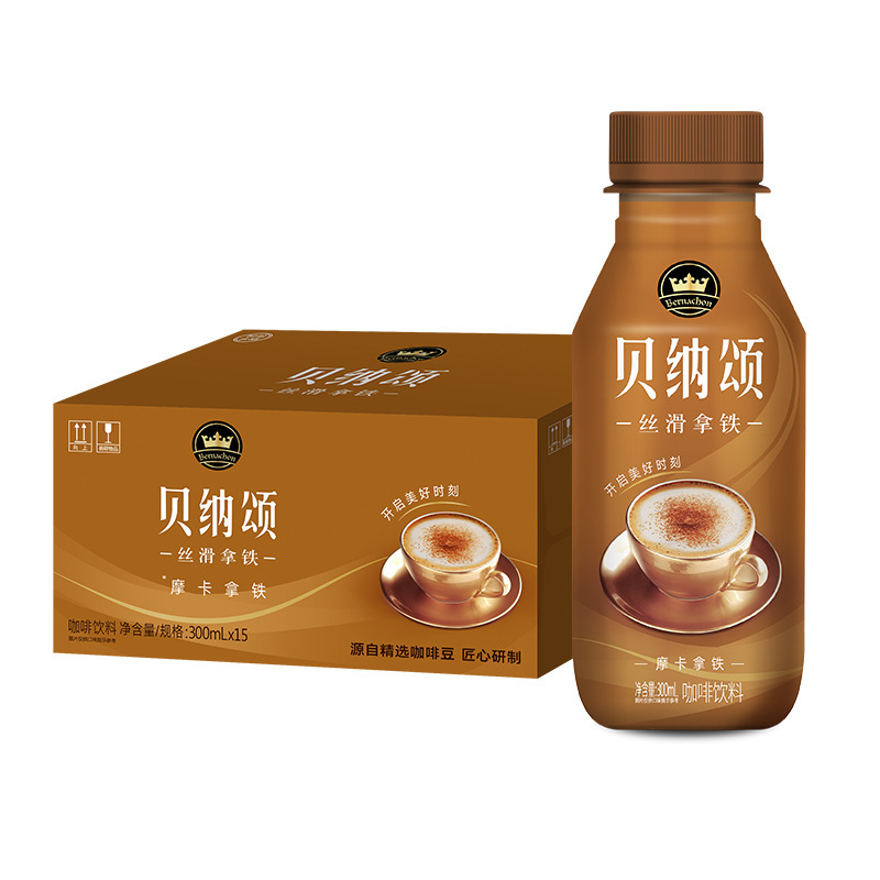 Master Kong Benazone Mocha Latte 300ml Bottle Whole Silky Coffee Drink Whole Box Office