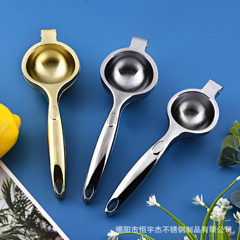 金色锌合金大号水果橙子压汁机手动柠檬炸汁机果汁挤压器批发