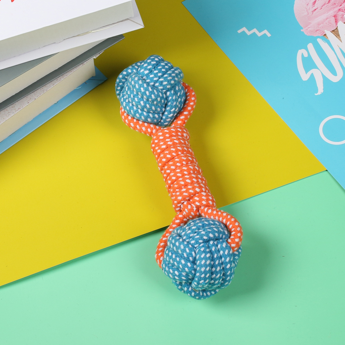 Productos para mascotas, cordón de algodón, dientes de molienda, juguetes para perros, bolas de juguetes para perros pequeños y medianos, juego de juguetes para perros