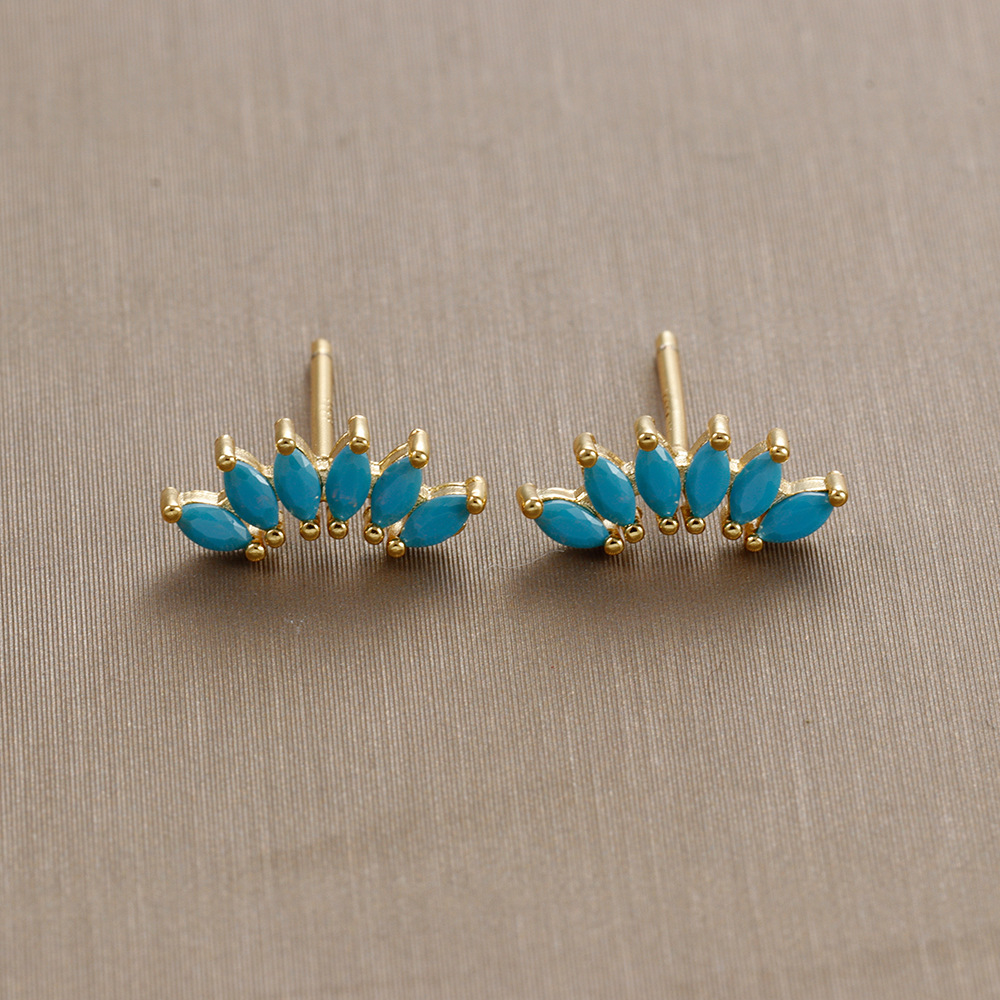 6g Weight 18K Gold Plated Plating Material Zircon Inlay Material Ear Studs Classification 1 Pair Quantity Daily, Street Occasion Copper Material Geometric Pattern Women's Gender Plating, Inlay Design IG Style, Shiny Style 1 Pair Ig Style Shiny Geometric Plating Inlay Copper Zircon 18k Gold Plated Ear Studs 7