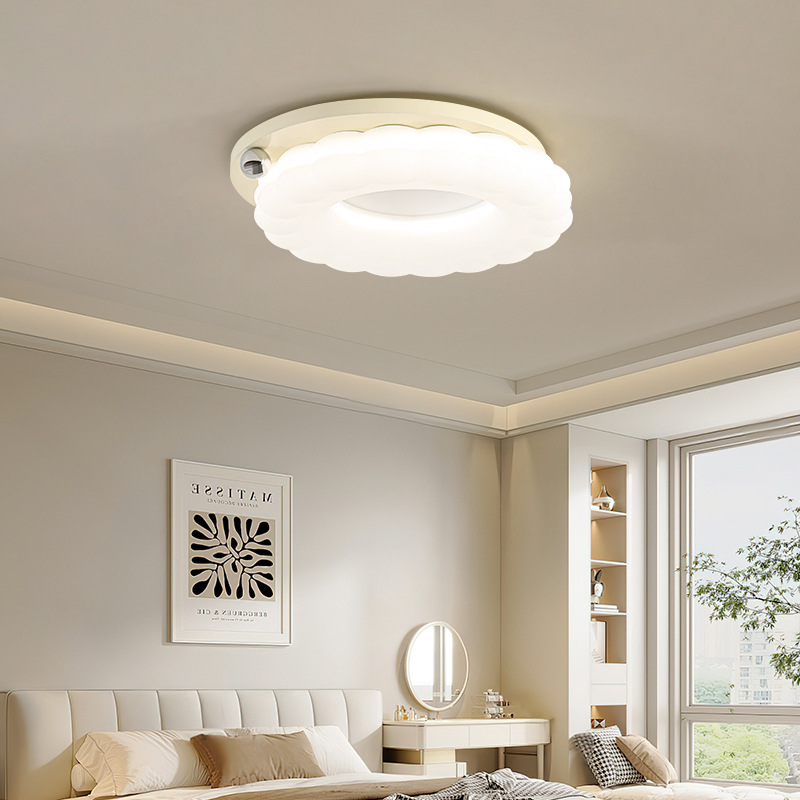 Lámpara de dormitorio de estilo crema medieval, lámpara de techo, cálida calabaza, nube, burbuja, personalidad, pequeña bola dorada, lámpara de dormitorio principal, lámpara de habitación