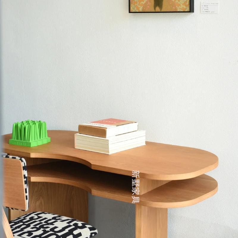 Designer Modern Home Office Computer Desk Special-Shaped Workbench Writing Desk Study Desk Personalized Arc Designer Modern Home Office Computer Desk Special-Shaped Workbench Writing Desk Study Desk Personalized Arc
