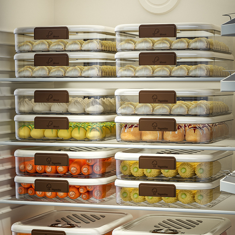 餃子箱家庭用食品級貿易専用密封新鮮保持水餃子饅頭急凍キッチン冷蔵庫収納神器|undefined