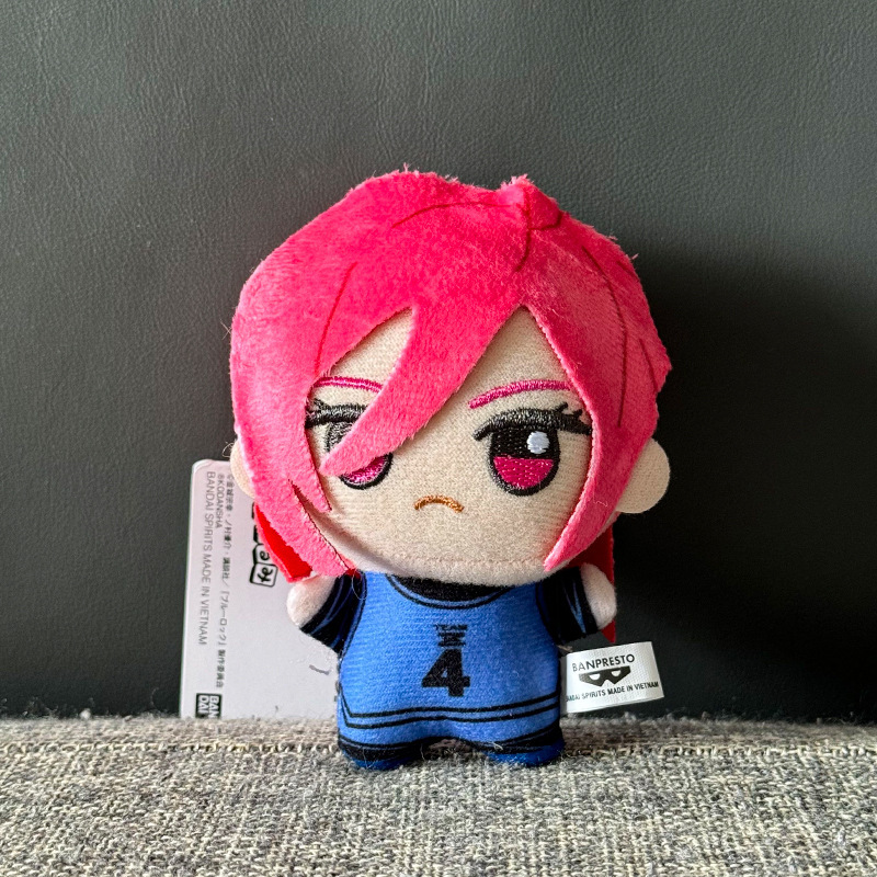 日本の青い刑務所ぬいぐるみペンダントサッカーリーグフォワード人形かわいいヌヌバージョン人形漫画バッグペンダント|undefined