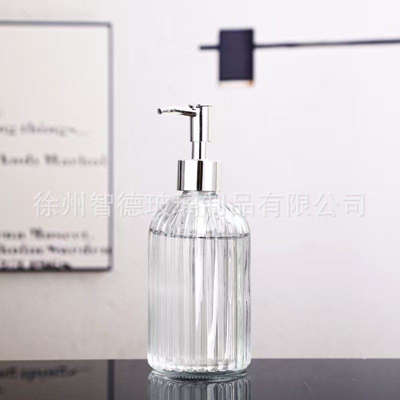Amazon Select Clear Hand Wash Pressing Glass Vertical Shower Lotion envasado en botellas de champú de alto valor facial image 7