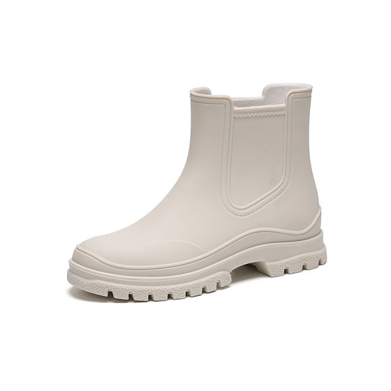 Factory direct selling mid-barrel rain shoes female Korean style British style fashion daily water shoes waterproof wear-resistant non-slip rubber shoes rain boots