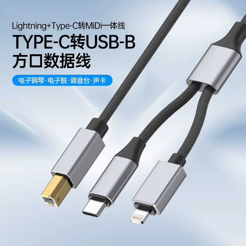 Применимо для Apple type-c к MIDIOTG интегрированной линии Lightning к USB-B принтеру Электронные музыкальные инструменты