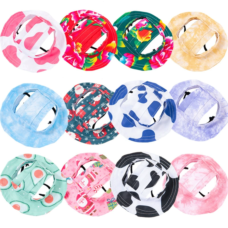 Собака кот солнцезащитный котик шапка анти-выпадения ушей Регулируемая пряжка Рыбак шапка для животных товары оптом