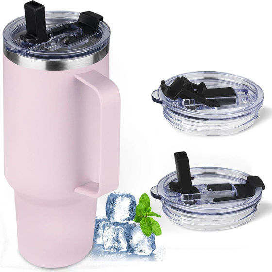 Cross-border 40OZ Big Mac Cup Folding Suction Nozzle Cover Removable Flip Cover Straw Cover Car Leak-proof Anti-fouling Cover Crowbar