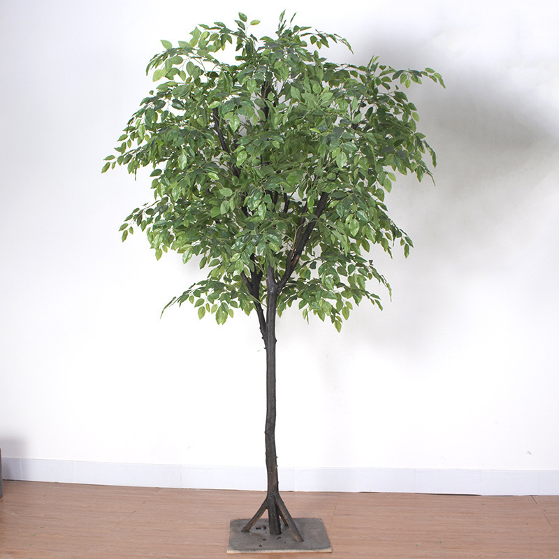 Venta directa de fábrica de árboles de baniano simulados, grandes árboles falsos de fibra de vidrio, grandes árboles de baniano simulados para decoración de árboles de paisaje interior