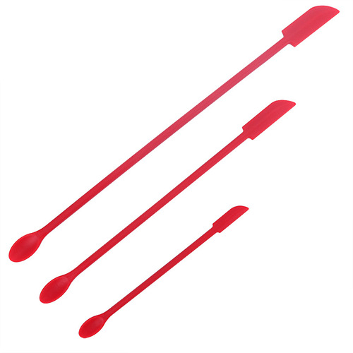 New Product Creative Silicone Mini Small Sharp Scraper Set Extended Makeup Bottle Scraper Jam Double-Head Scraper Spatula