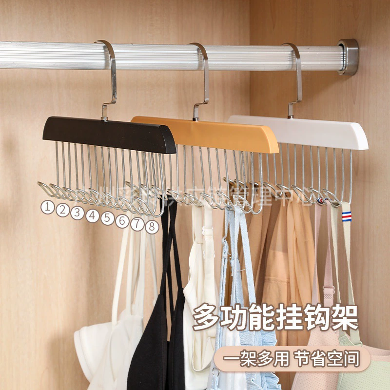 Пластиковый ремень для шляпы, ретро 8 крючков для нижнего белья, несколько крючков, вешалки для гардероба, оптовая продажа, вращающиеся вешалки