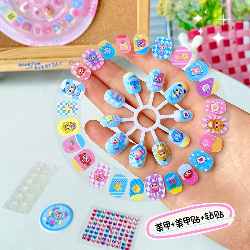 漫画マニキュアセット、かわいい子供用マニキュア、ネイルステッカー、ネイルデコレーション、子供用ステッカー、さまざまなオプション|undefined