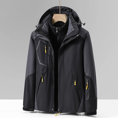 アウトドアジャケット、チベット登山用男女兼用ジャケット、3-in-1フリースインナーライナー、取り外し可能、防水防風ジャケット、越境販売
