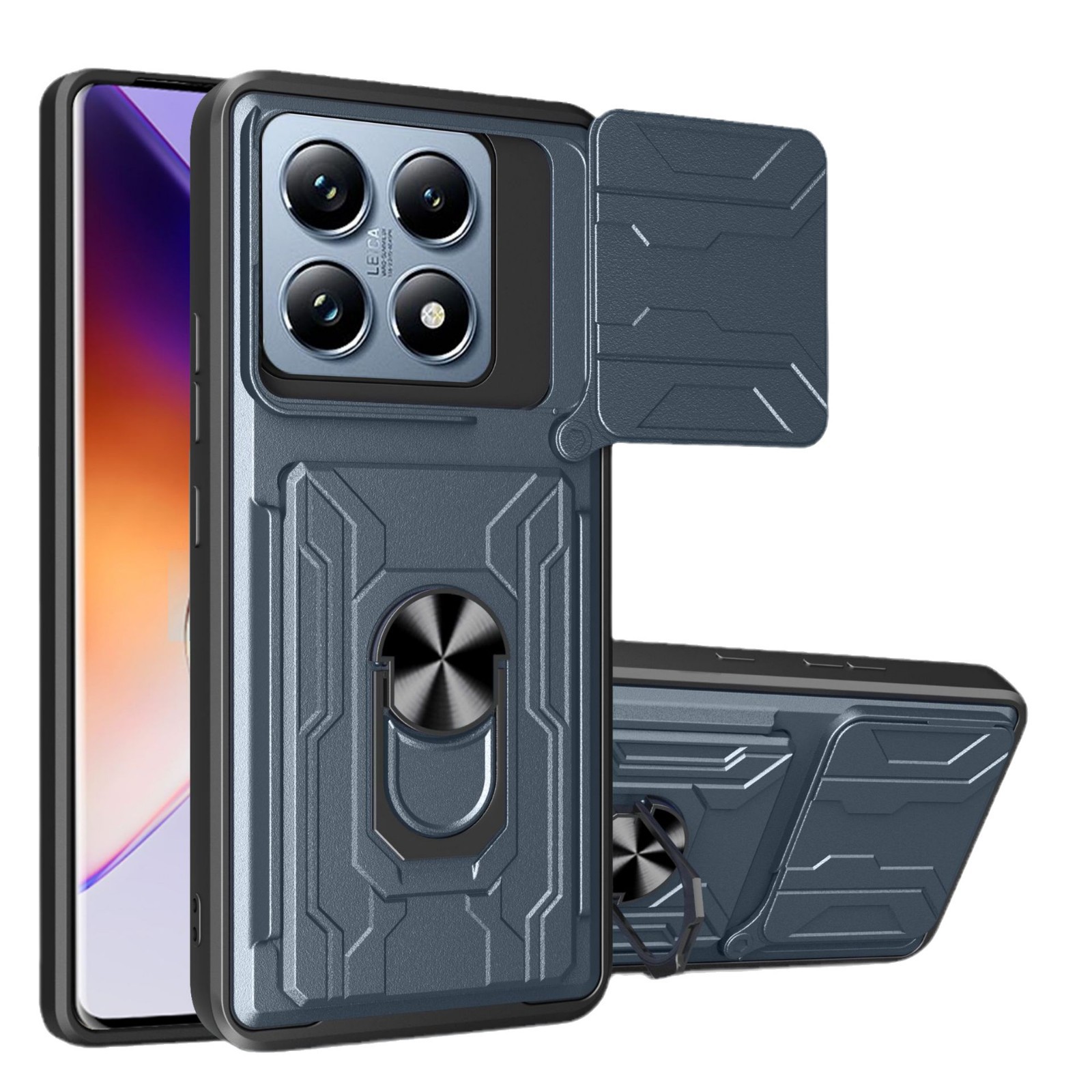 Aplicable a XM 14T / 14T PRO bolsas de tarjetas TPU + PC armadura caja de teléfono celular a prueba de caídas image 6