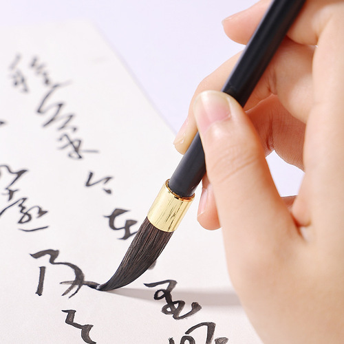 Jintai Culture Lanting Gray Tail Mouse Hairbrush Calligraphy Beginner Running Script Regular Script Training Class Practice Soft Pen