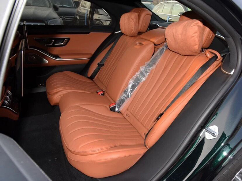 Suitable for the new upgrade S400 Mercedes-Benz Maybach S-Class Orange headrest neck pillow cervical spine car waist pillow