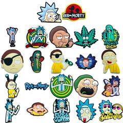 New Rick and Morty Series PVC Hole Shoes Hole Shoe Buckle Hole Shoes DIY Accessory Bracelet Band Decoration Batch