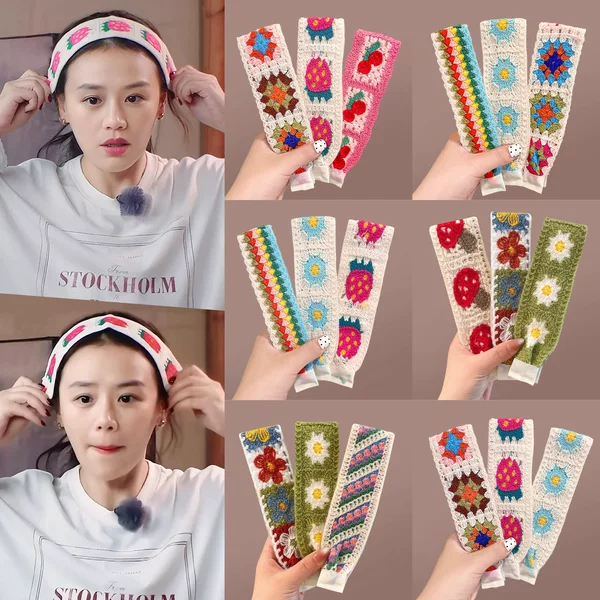 Magic Hair Patch with Bangs, Knitted Headband for Washing Face, Women's Hair Styling Tool