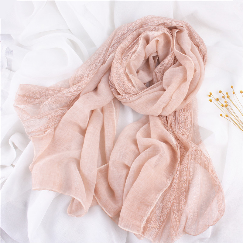 Women's Elegant Solid Color Cotton Scarf display picture 5