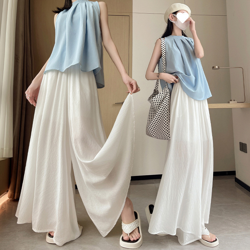Apricot-Colored Cotton-Linen Yamamoto Pants-Skirt for Women, Summer High-End Chiffon A-Line Skirt, Guangzhou 13Th Street Miu-Style Long Skirt Apricot-Colored Cotton-Linen Yamamoto Pants-Skirt for Women, Summer High-End Chiffon A-Line Skirt, Guangzhou 13Th Street Miu-Style Long Skirt