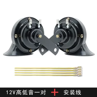 Louder car snail horn 12V high bass super sound waterproof whistle horn motorcycle horn (Car horn/tweeter) - 12v-standard-pair-of-dual-speakers