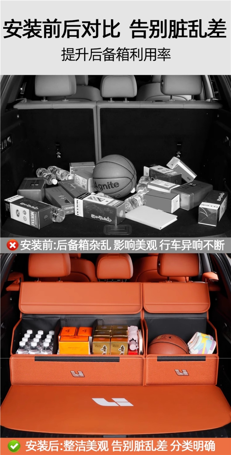 Special Car Storage Box for Ideal L6/L7/L8/L9I8/One/Mega Car Trunk Storage Box