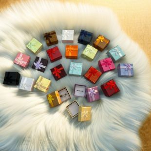 Factory in stock wholesale bow jewelry ring stud earrings multi-purpose jewelry packaging random delivery storage carton