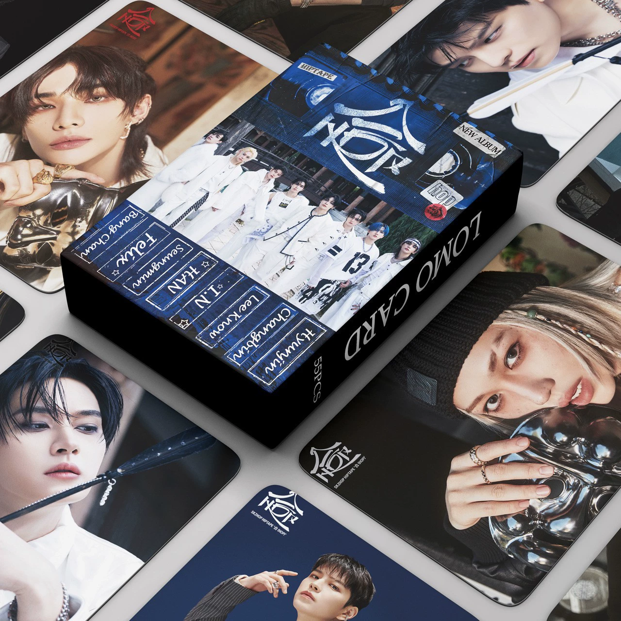 Большое количество 55 шт. набор цепочек Stray Kids маленькие карточки в наличии, Фан Чан и Ли Мин, фанатские KPOP LOMO карточки