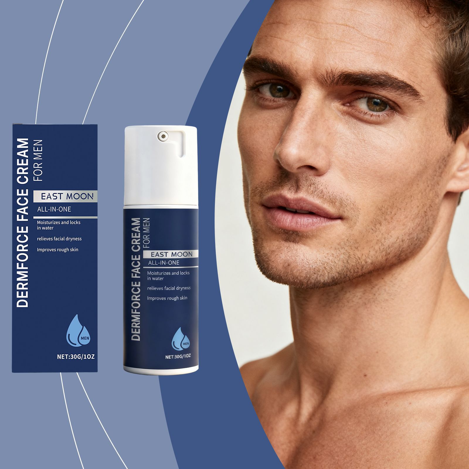EAST MOON 男士滋润面霜 补水柔滑盈润呵护男士肌肤保湿护理面霜