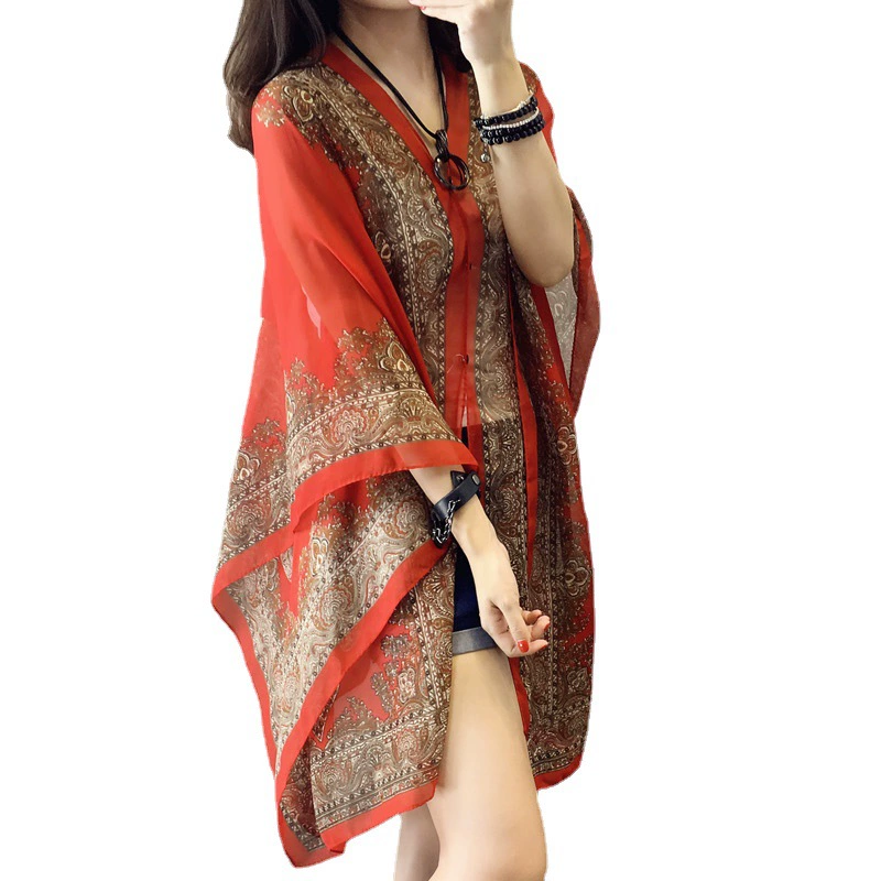 Summer universal cloak, shiffon beach scarf, sun protection, wholesale