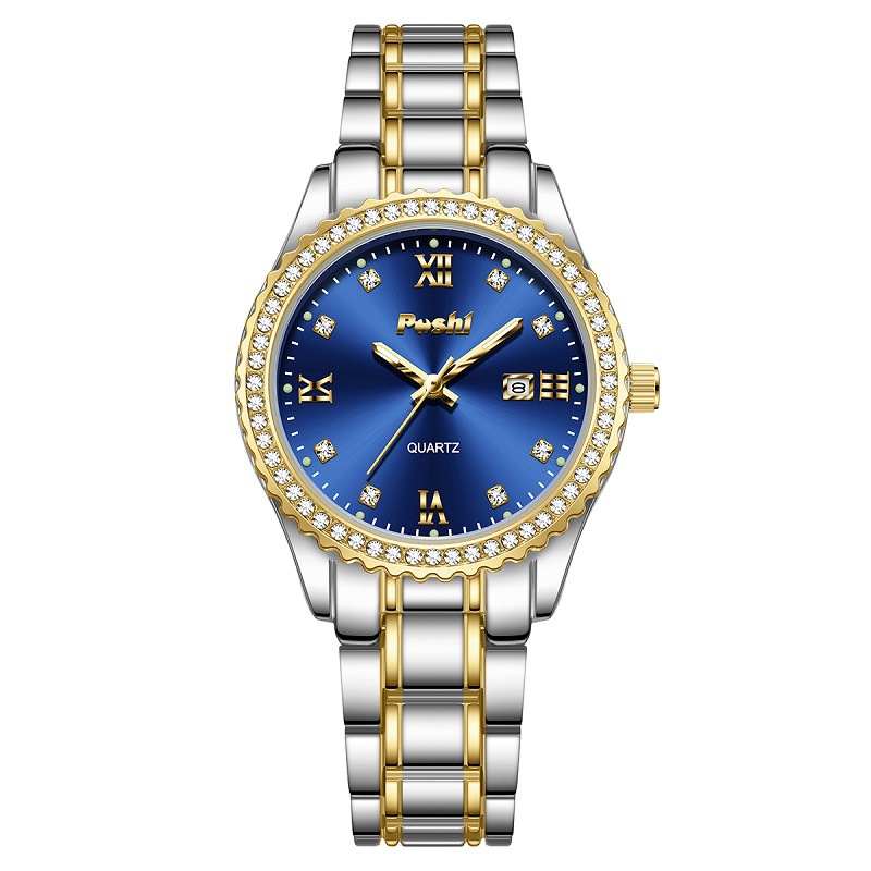 Relojes POSHI, relojes de mujer, relojes de mujer de lujo ligeros de nicho, cinturones de acero, relojes de comercio exterior transfronterizos, sentimientos de alta gama para mujer