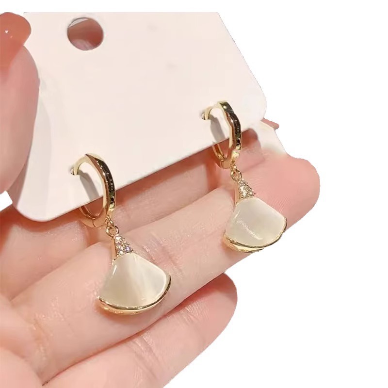 Golden design earrings