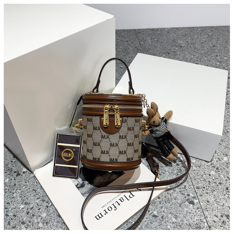 This year's popular women's bag, 2022 Summer New Fashion Print Bucket Bag, Versatile Crossbody Shoulder Bag_voghion.com