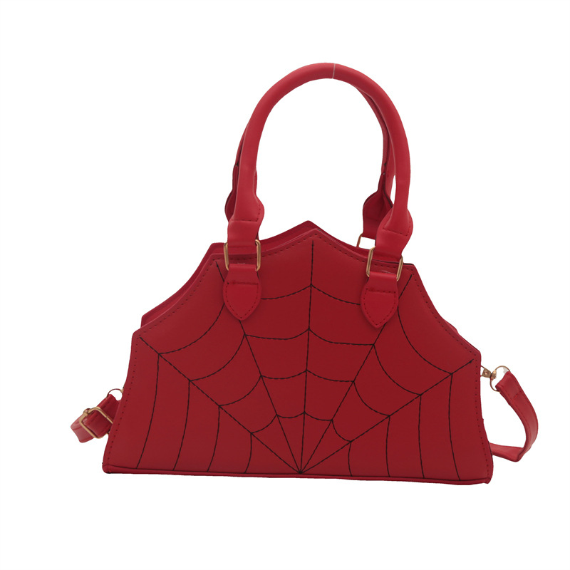 2024 nuevo bolso de tela de araña de moda personalidad extraña bolso de hombro en bordado simple bolso de mochila extranjero