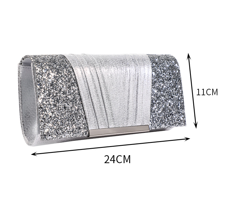 197g Weight Flip Cover Closure Type Single Shoulder Strap Strap Type Clutch Bag, Crossbody Bag, Evening Bag Bags Type Daily, Shopping Occasion Polyester Material Square Pattern All Seasons Season Women'S Gender Elegant Style Square Shape Grey Champagne Polyester Square Square Evening Bags