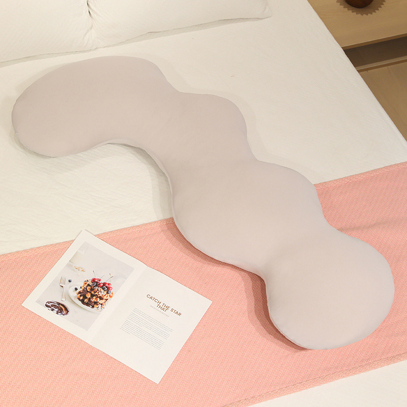 Verano frío ondulado almohada de barra larga para niñas y niños cama lateral almohada de pierna muñeca grande desmontable y lavable