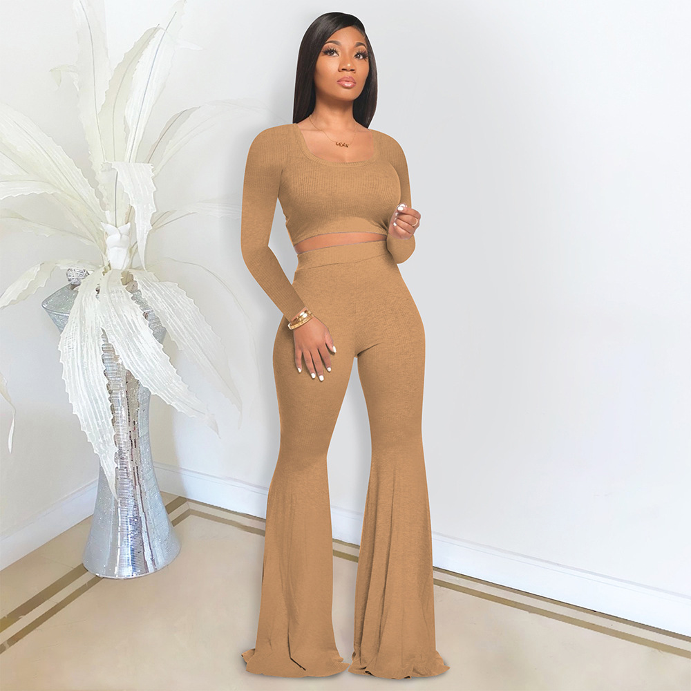 525g Weight Long Sleeve Sleeve Length Polyester Fabric Type Pant Co-ord Set Sets Type 2 Pieces Set Quantity Daily Occasion U Neck Neckline Slim Fit Type Solid Color Pattern Summer, Spring Season Women's Gender Printing Design Casual Style Daily Women's Casual Solid Color Polyester Printing Pant Co-ord Set Pants Sets 3