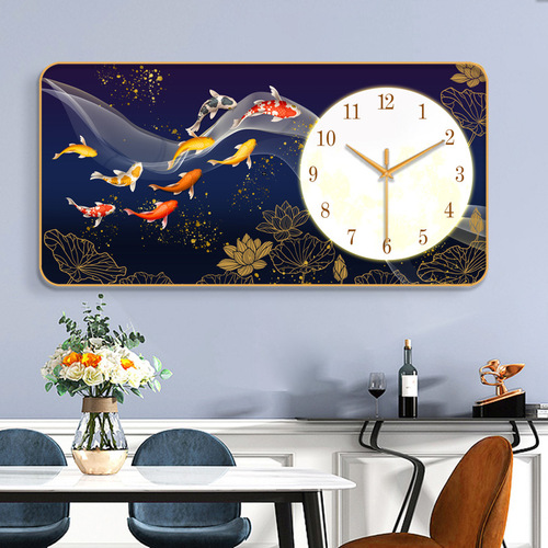[30cm*60cm] Living room, dining room, bedroom decoration painting, sofa background wall hanging painting, study room clock