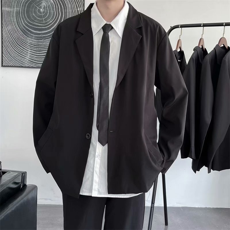 2021 primavera estilo coreano traje de moda para hombre marca de moda ins frito calle Internet celebridad casual chaqueta retro entrega de una pieza