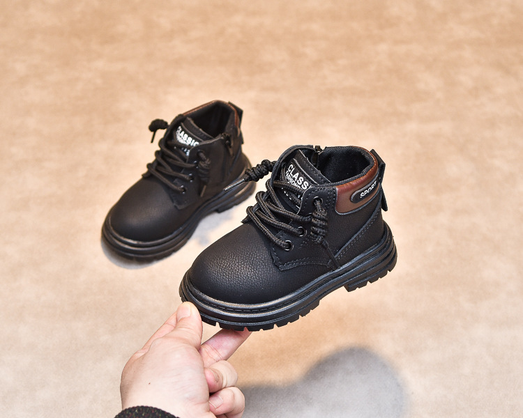 Kindermartinstiefel Aus Leder Für Jungen Und Mädchen Herbst_voghion.com