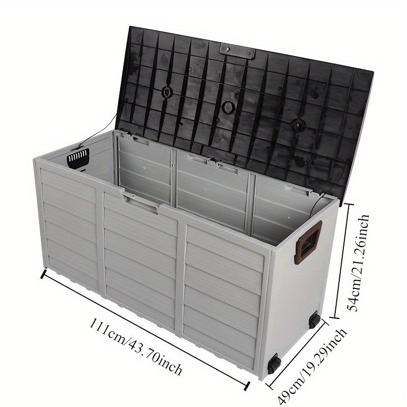 260L Large Weatherproof Outdoor Garden Storage Box con Transfronterizo