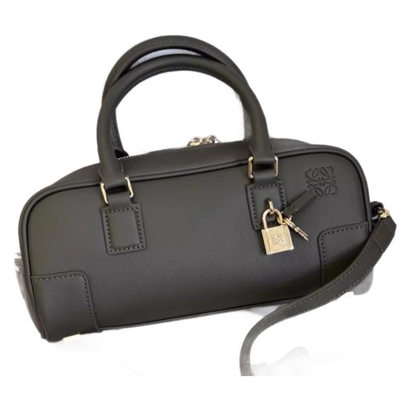 [하이 버전] LUOJIA 2024 가을과 겨울 새로운 볼링 가방 가죽 핸드백 베개 가방 어깨 메신저 가방