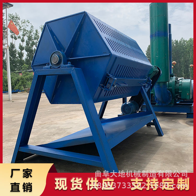 六角滚筒抛光机 五金件去毛刺干磨机 无酸洗火烧铁除锈机